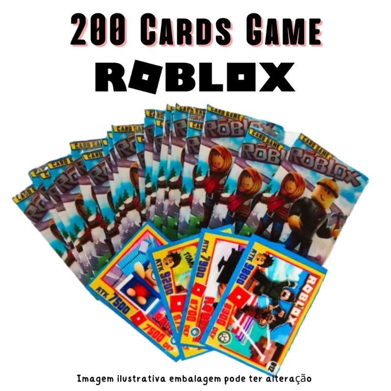 Kit 200 Cards Roblox Atacado Pacotinhos Figurinhas Revenda Presente ...