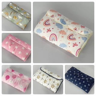 Trocador Portátil Com Bolso 100% Algodão - Impermeável em Oferta na Shopee