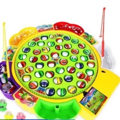 Brinquedo Jogo Infantil Pescaria Pega Peixe Pesca Maluca Musica 24 PEIXES
