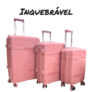 Kit Mala 32KG + Mala23KG + Mala 10KG Polipropileno Resistente a Impactos Giratória 360° em Oferta na Shopee