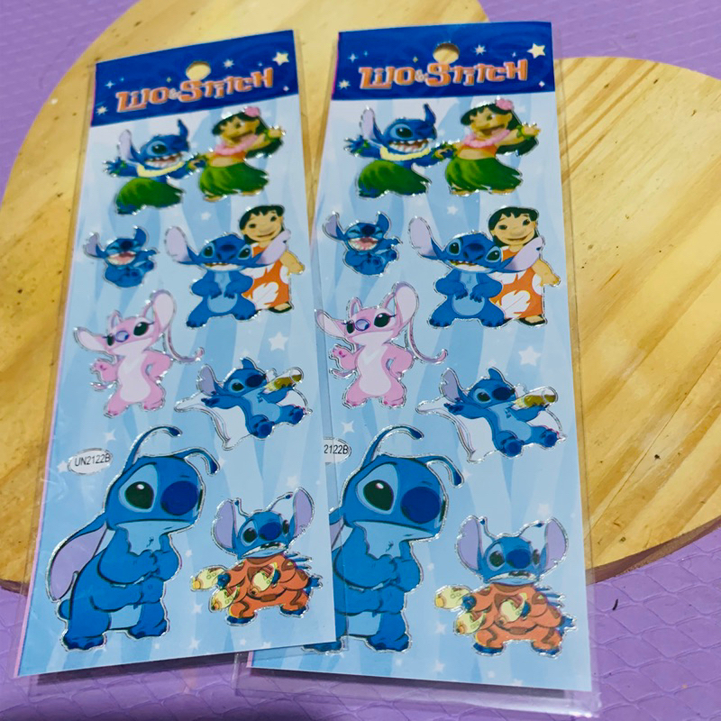 kit com 10 cartelas de adesivo Lilo e stitch- sticker / Cartela de adesivos / figurinhas