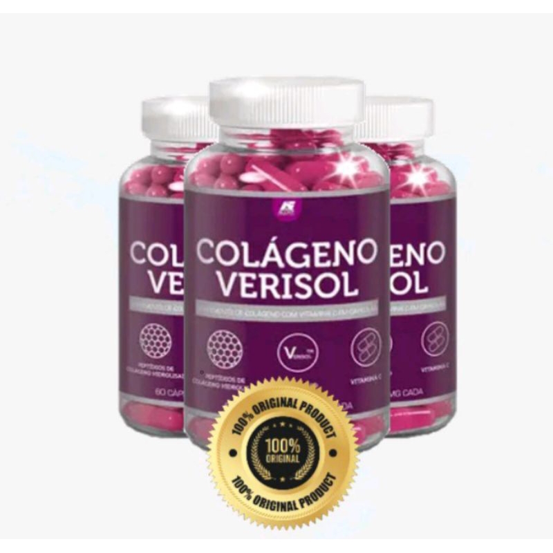 Colágeno verisol 3 potes 180 cápsulas | Shopee Brasil