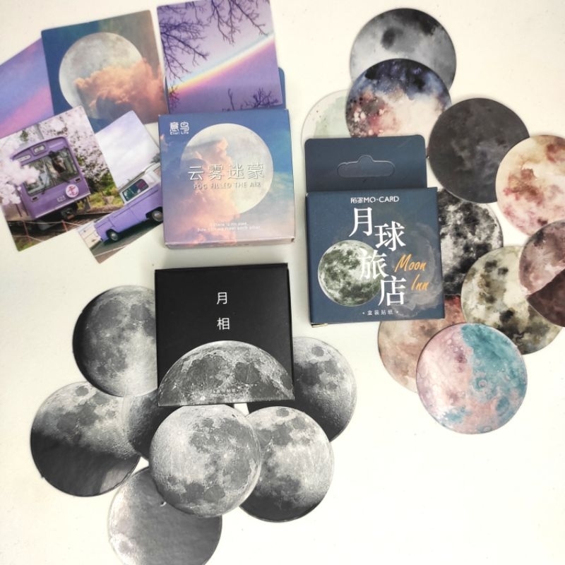 Adesivos de Lua sortidos 46 unidades para scrapbook, bullet jounal ...