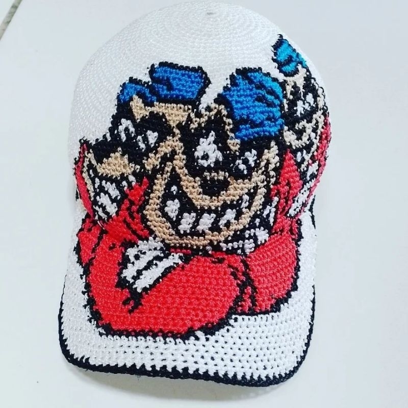 *PROMOÇÃO* BONÉ DE CROCHE DOS IRMÃOS METRALHA DE BRAÇOS CRUZADOS ...
