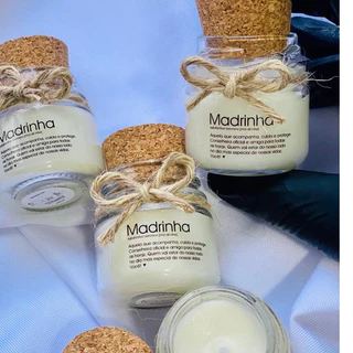 Kit velas aromáticas para madrinhas de casamento 30g caixinha padrinhos