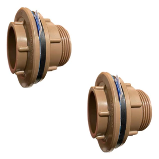 2x Flange Adaptador Soldável PVC 32mm(1") Para Caixa d' Água