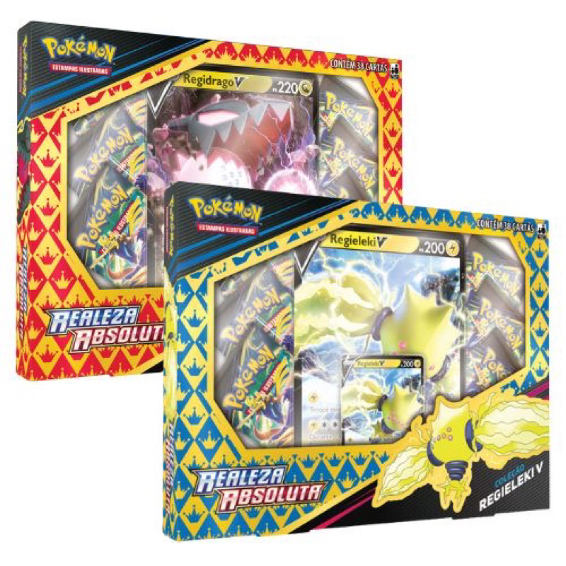 Caixa Box Cards Pokémon GO Regidrago V Com 38 Cartas Copag