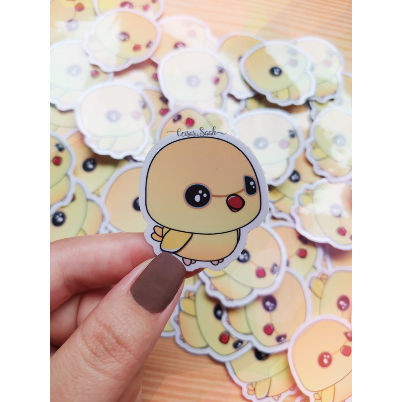 Sticker Ring Neck Amarelo - Vinil Laminação Brilho | Shopee Brasil