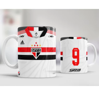 Caneca / Xicara São Paulo em Porcelana com Caixa - Personalizamos com o Nome a Caneca e a caixa - Envio em 1 dia útil