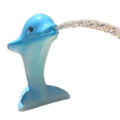 Cascata para piscina Golfinho em fibra de vidro (disponíveis nas cores AZUL, BRANCO e ROSA)
