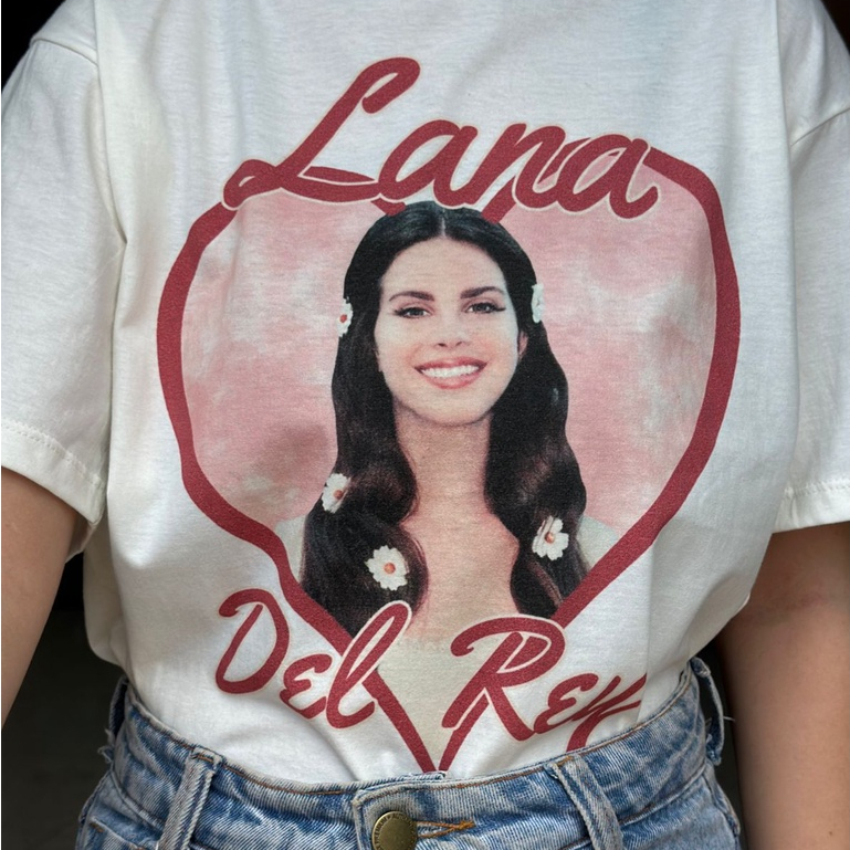 Camiseta Lana Del Rey Love - Off-White