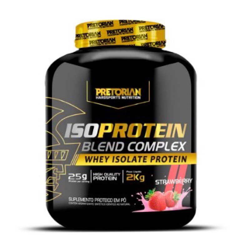 Whey Protein Isoprotein Blend Complex 2kg Pretorian – Morango