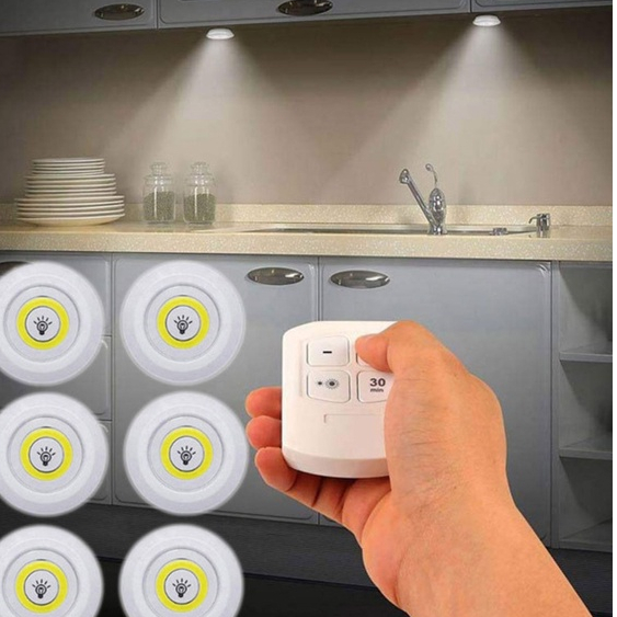 Lampada Led Spot Luminaria Sem Fio + 1 Controle Remoto