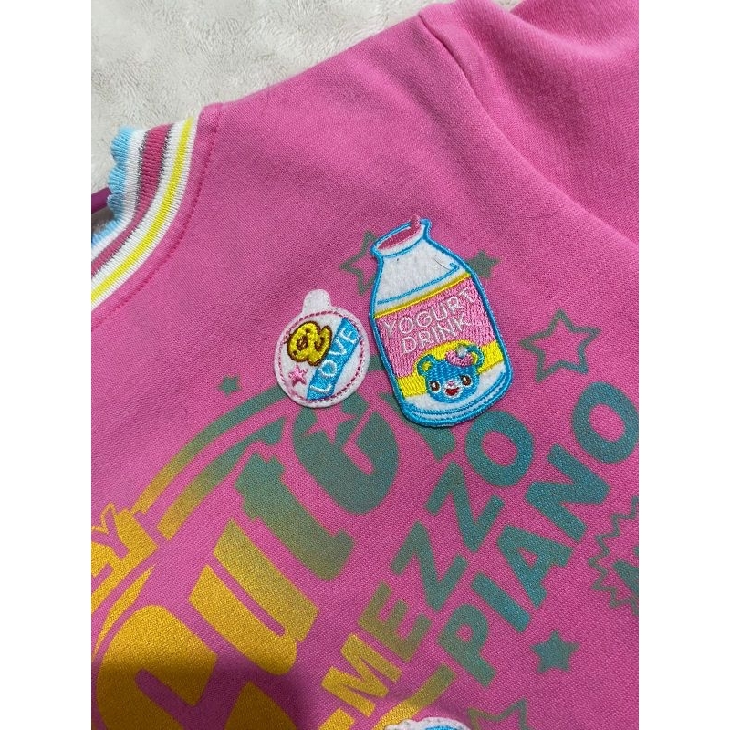 mezzo piano blusa/colete baby tee kawaii y2k cutecore joji
