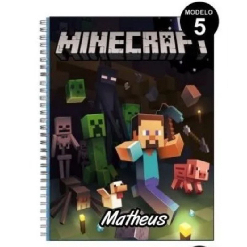 Adesivo Para Capa de Caderno Escolar Personalizado Minecraft | Shopee ...