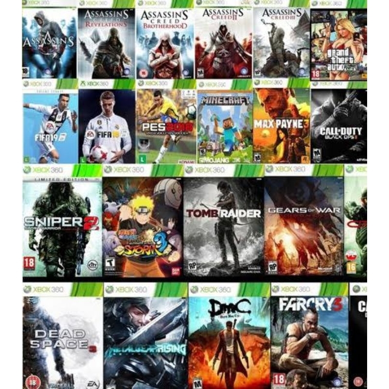 Jogos Xbox 360 Desbloqueado,kit Com 4 Jogos Midia Fisica