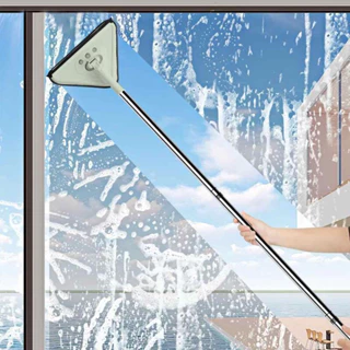 Rodo Mop Limpador de vidros Triangular Microfibra Extensor