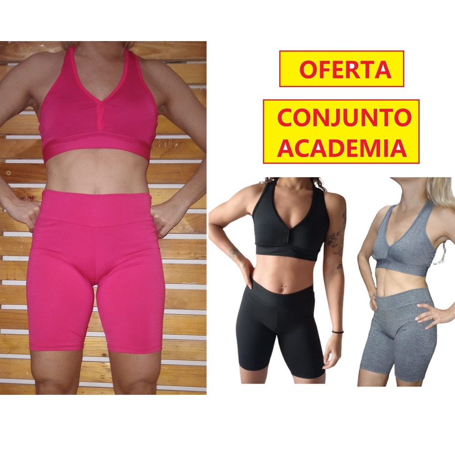 Molde Conjunto Fitness Feminino Top e Short Academia