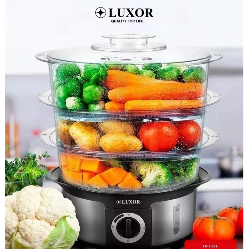 Panela Elétrica A Vapor Luxor lx-1151 De 3 andares 110v | Shopee Brasil