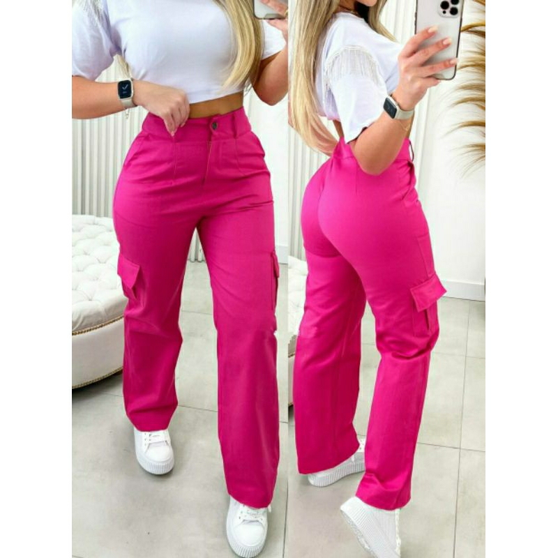 Cargo Feminina CalÃ§a Cargo Social Calça Pantalona Cargo Feminina