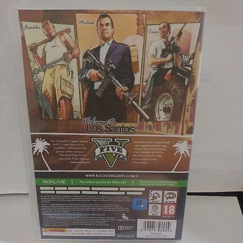 xbox 360 GTA 5 raridade novo copia dvd duplo - Escorrega o Preço