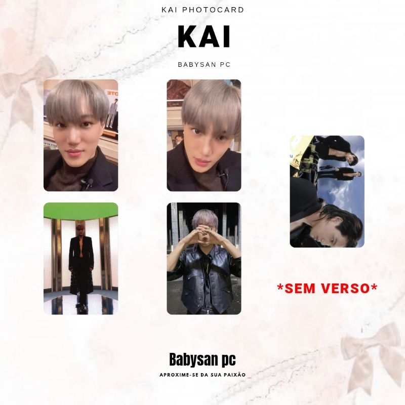 KAI peaches Photocards set of 4 EXO Photocards Kai 2nd 