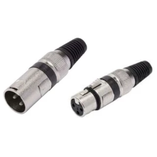 Plug Conector Xlr cannon macho/fêmea Metal Mxt linha Profissional