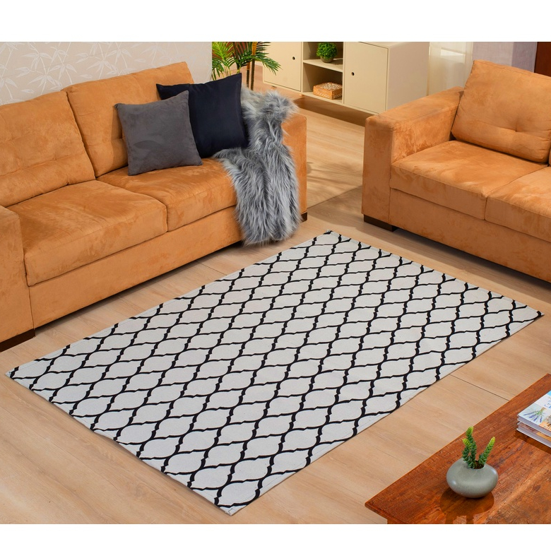 Tapete Sala 1,80 X1,40 Jacquard Rustico 12x S/juros Compre