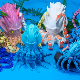 Criaturas Articuladas, Brinquedos Articulados, Animais Articulados - Kraken
