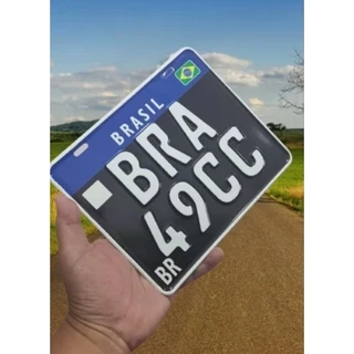 Placa 49cc Colecionador Preta Decorativa Ciclomotor 50cc Motorizada Bra 49cc Placa Mobilete Jog Bike