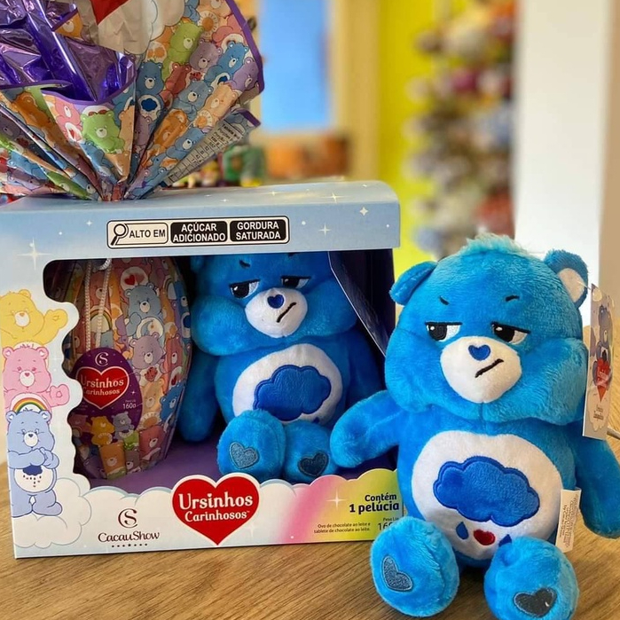 Ursinho Carinhoso Azul Ovo De Páscoa Cacau Show Original/Zangadinho