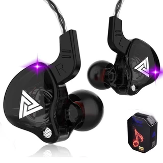 Fone de Ouvido QKZ AK6 com CASE e MIC para Músicos e Gamers