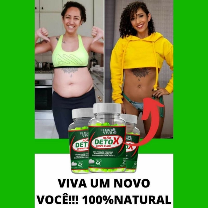 Detox Caps: Acelere o metabolismo e elimine as toxinas/ 500mg