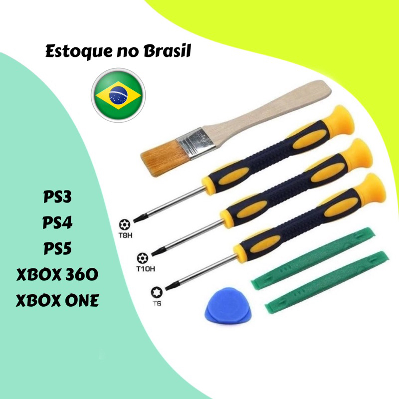 Kit chaves Torx para abrir e limpar PS3/ PS4/ XBOX 360/ XBOX ONE - Com ...