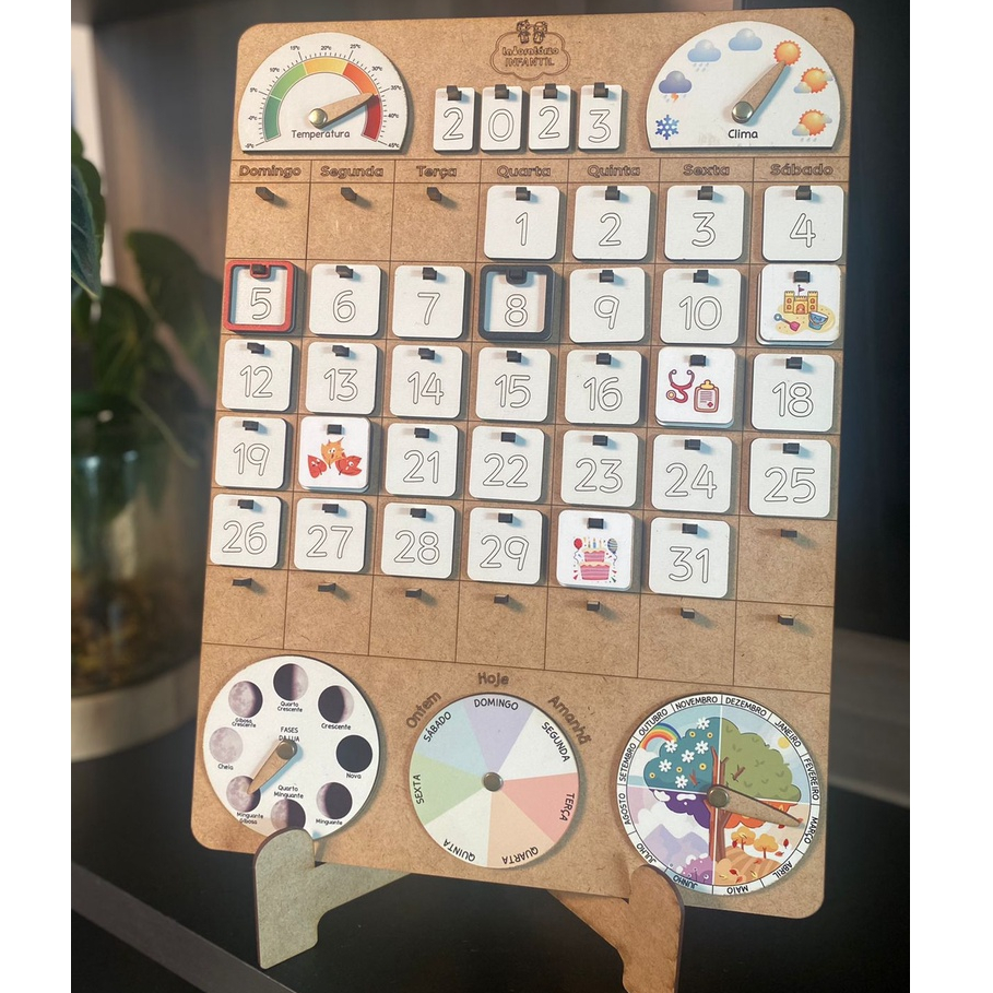 Calendário Montessori Educativo Infantil
