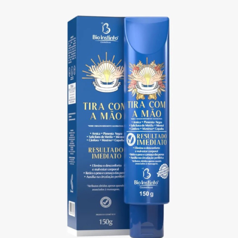 Pomada Tira com a Mão Pomada para Massagem 150g - Bio Instinto | Shopee ...