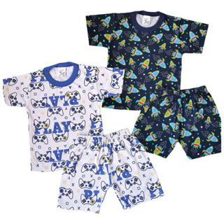 Pijama De Verão De Camiseta Sortidos Infantil - Mafessoni