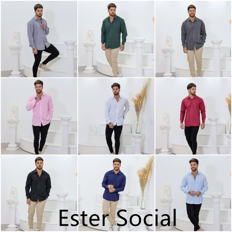 Camisa Social Masculina CILIVIO - Conforto E Praticidade
