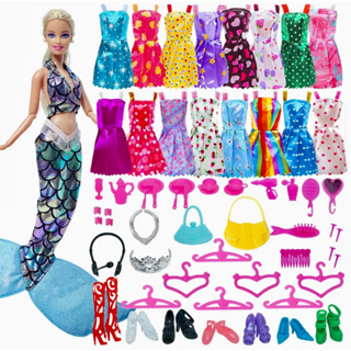 Roupas para boneca barbie cauda de sereia crochê / roupa de boneca / sereia  / mermaid / roupa de sereia / coleção oceano / coleção/ colecionadores /  brinquedos / crochet girl / vbe presentes