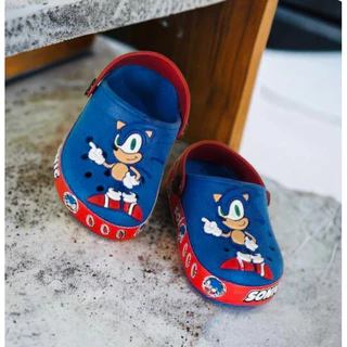 papete babuche sandália do sonic chinelo slide calçados sapato para baby bebê infantil para meninos do sonic fechado
