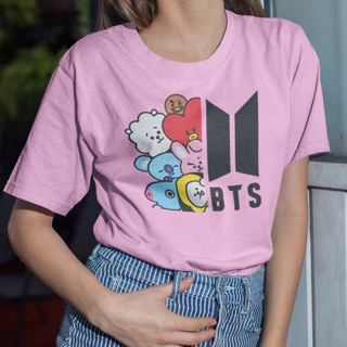 Camisa Blusa Personalizada BT21 BTS Tata Chimmy Cooky RJ Koya Shooky Mang Van Unissex