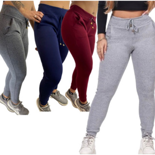 KIT 5 CALÇAS Feminina RIBANA Jogger Skiny com bolso
