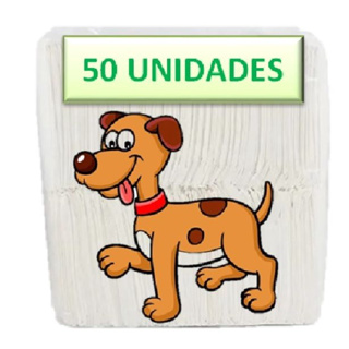 Kit 50 Tapete Higiênico Descartável 1ª Linha Profissional (80x60) para pet cachorro cão