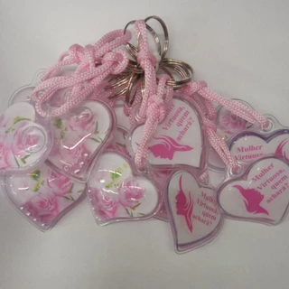 kit chaveiro gel mulher virtuosa com missangas 12 UNIDADES em Oferta na Shopee