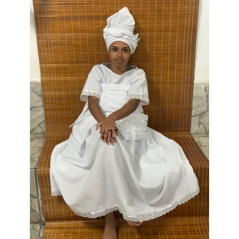 Umbanda e candomble , conjunto 3 pecas em oxford.