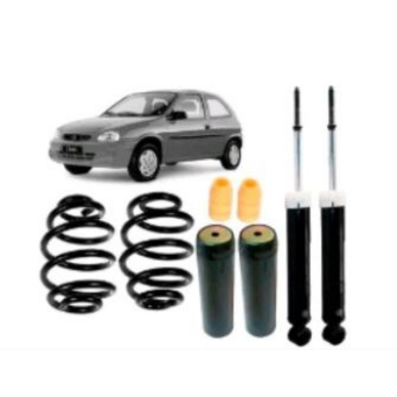 amortecedor + mola + kit traseiro Chevrolet corsa Celta 1994 até 2005