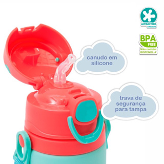 Garrafa Infantil de Alumínio com canudo - BUBA