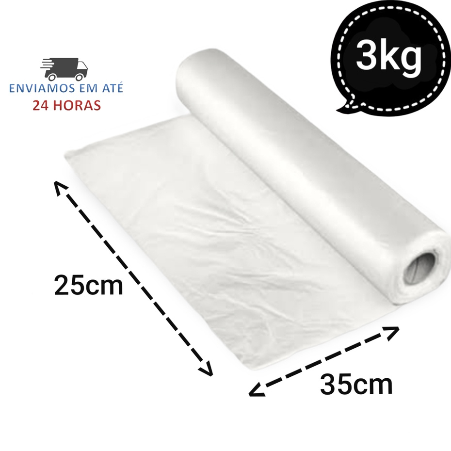 Bobina Plástica Saco 3kg Resistente 25x35 Com 500 Sacos Promoção!!