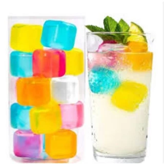 Gelo Reutilizável para drinks e bebidas diversas Kit 12 Peças Cubos