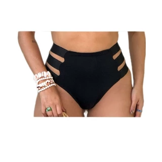 Biquíni Calcinha Hot Pants Lycra Beach Gloss Cintura Alta Elástico Brilhante